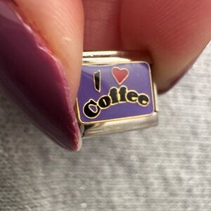 Love Coffee Italian Charm Link